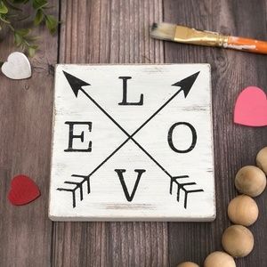LOVE Wood Block Sign
